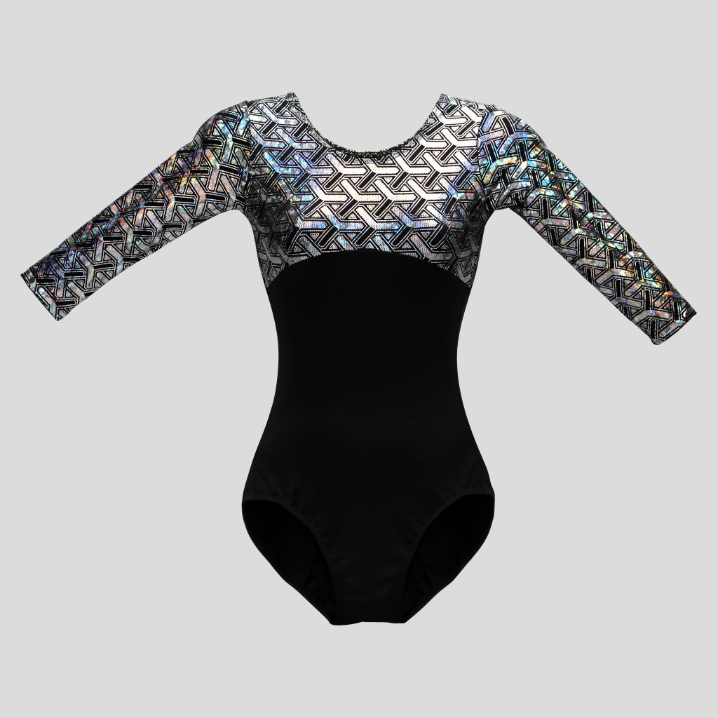 Holographic Geometry Monochrome Leotard