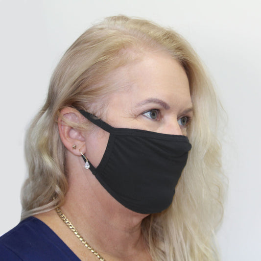 K-Lee Designs anti-bacterial and hypoallergenic Bamboo Face Mask in Charcoal made in Australia
