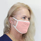 K-Lee Designs anti-bacterial and hypoallergenic Bamboo Face Mask in Light Pink with White straps made in Australia