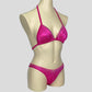 hot pink bodybuilding competition bikini set blinged out with diamantes